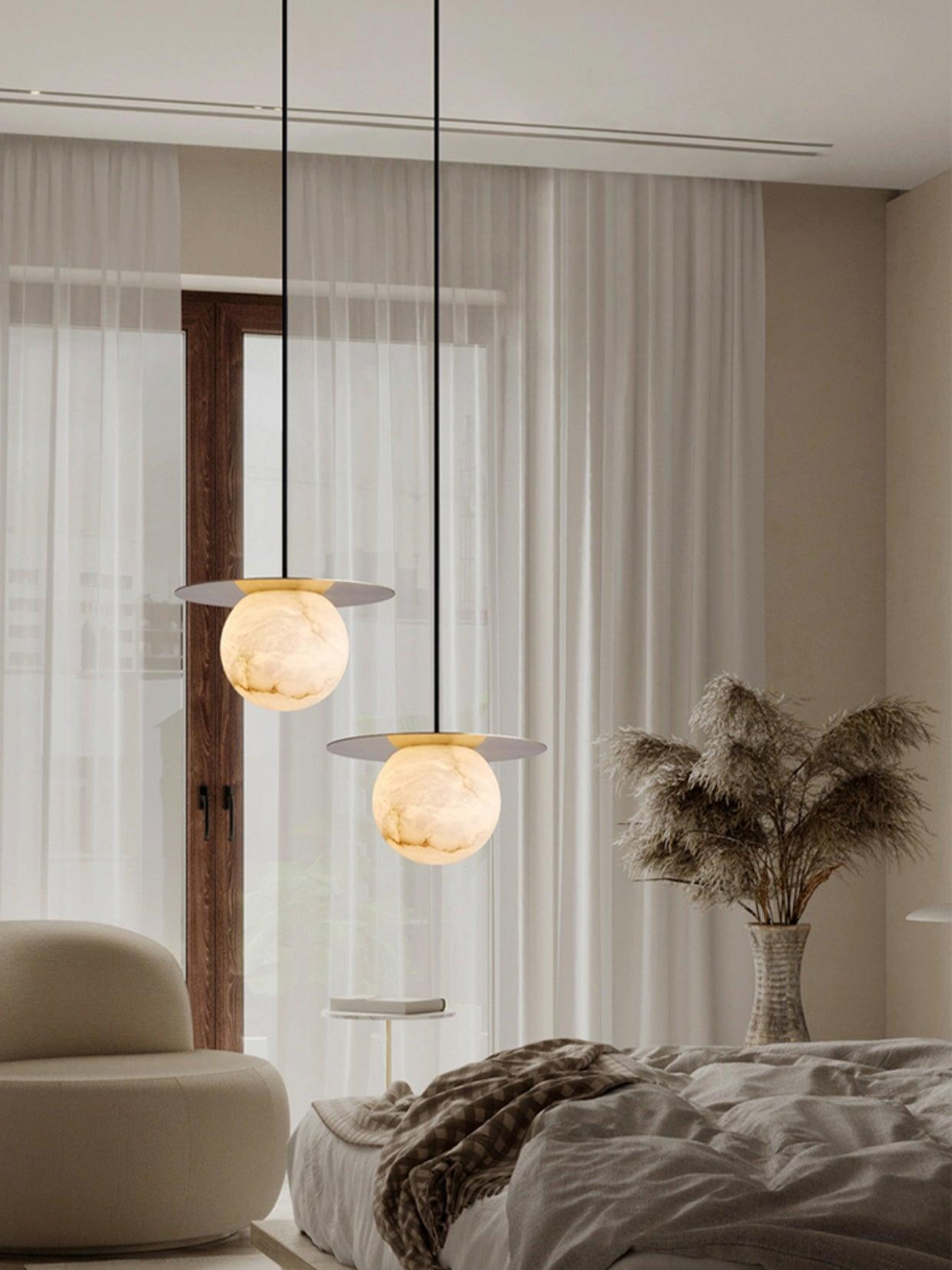 Nyvelyra Suspension Sphérique en Albâtre - Neutralighting