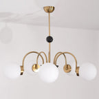 Lustra Chandelier Cadre en Tige et Blanc - Neutralighting