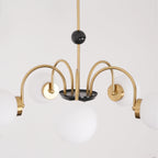 Lustra Chandelier Cadre en Tige et Blanc - Neutralighting