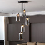 June Suspension Luminaire Industriel Verre Gris Fumé - Neutralighting