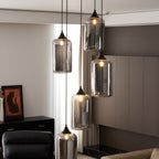 June Suspension Luminaire Industriel Verre Gris Fumé - Neutralighting