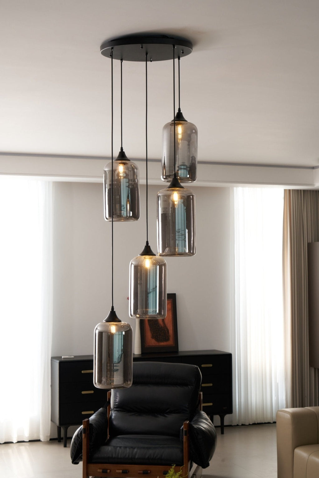 Talis Suspension en Verre Industrielle Chic - Neutralighting