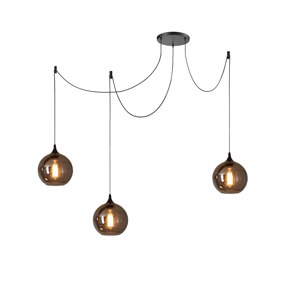 June Suspension Luminaire Industriel Verre Gris Fumé - Neutralighting
