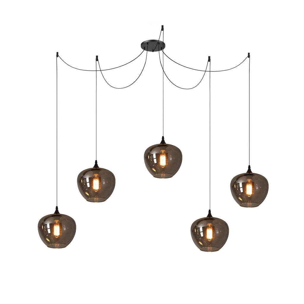 June Suspension Luminaire Industriel Verre Gris Fumé - Neutralighting