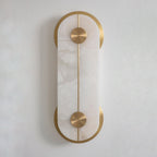 Auriel Moderne Minimaliste Laiton Albâtre Applique Murale - Neutralighting