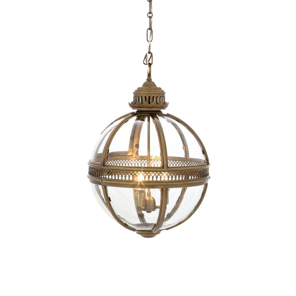 Svelte Ancien Industriel Métal Verre Suspension - Neutralighting