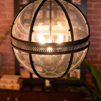 Svelte Ancien Industriel Métal Verre Suspension - Neutralighting