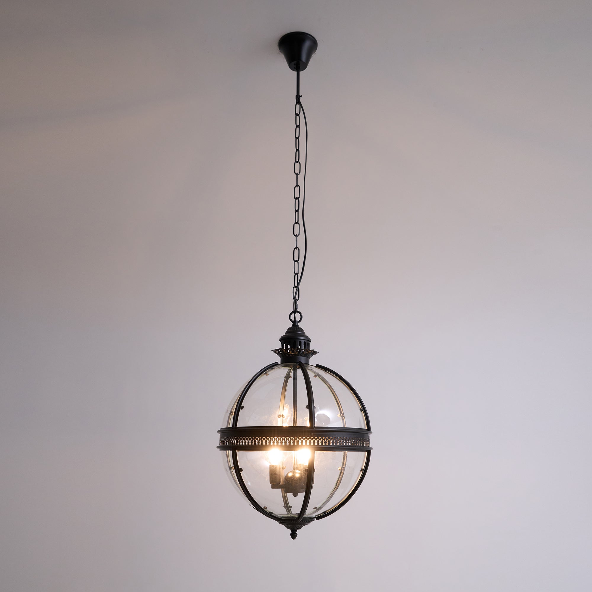 Svelte Ancien Industriel Métal Verre Suspension - Neutralighting