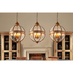 Svelte Ancien Industriel Métal Verre Suspension - Neutralighting