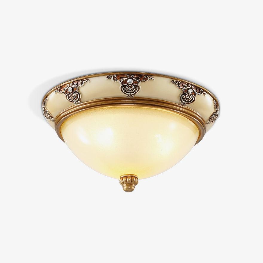 Solara Lampe Plafonnier en Verre Opale Antique Vintage - Neutralighting