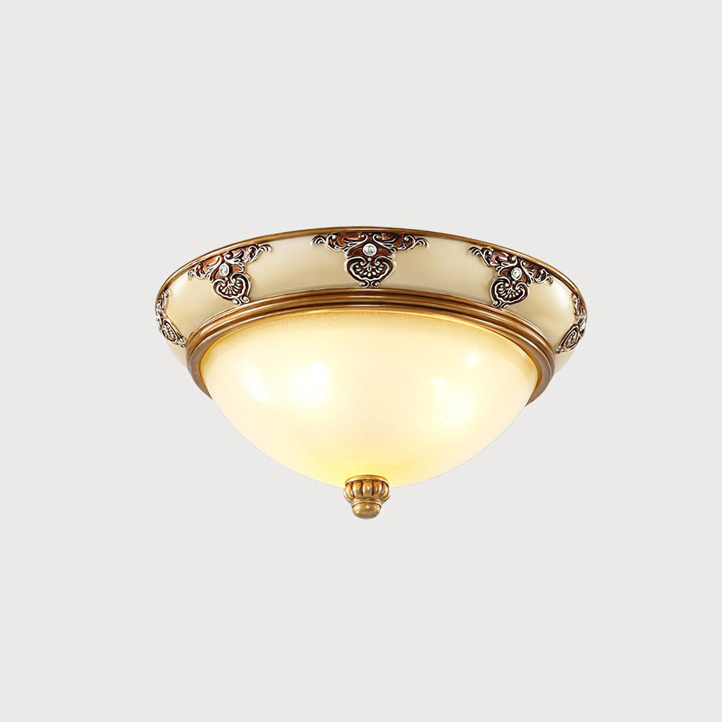 Solara Lampe Plafonnier en Verre Opale Antique Vintage - Neutralighting