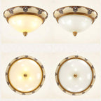 Solara Lampe Plafonnier en Verre Opale Antique Vintage - Neutralighting