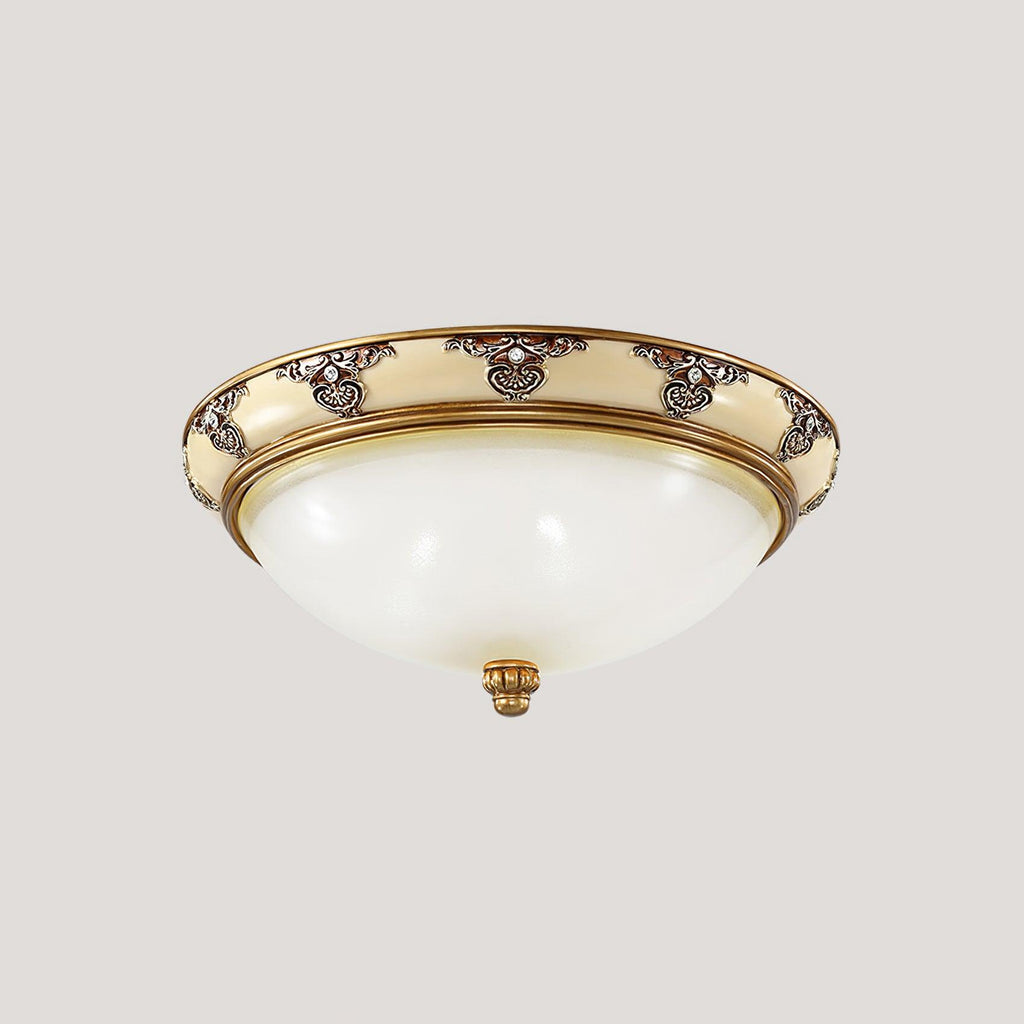 Solara Lampe Plafonnier en Verre Opale Antique Vintage - Neutralighting