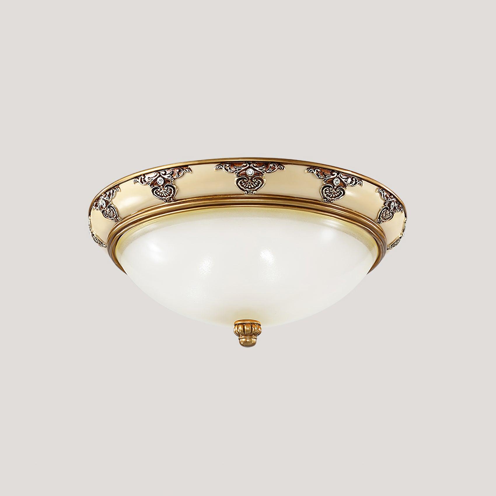 Solara Lampe Plafonnier en Verre Opale Antique Vintage - Neutralighting
