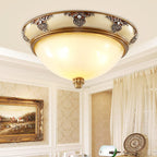 Solara Lampe Plafonnier en Verre Opale Antique Vintage - Neutralighting