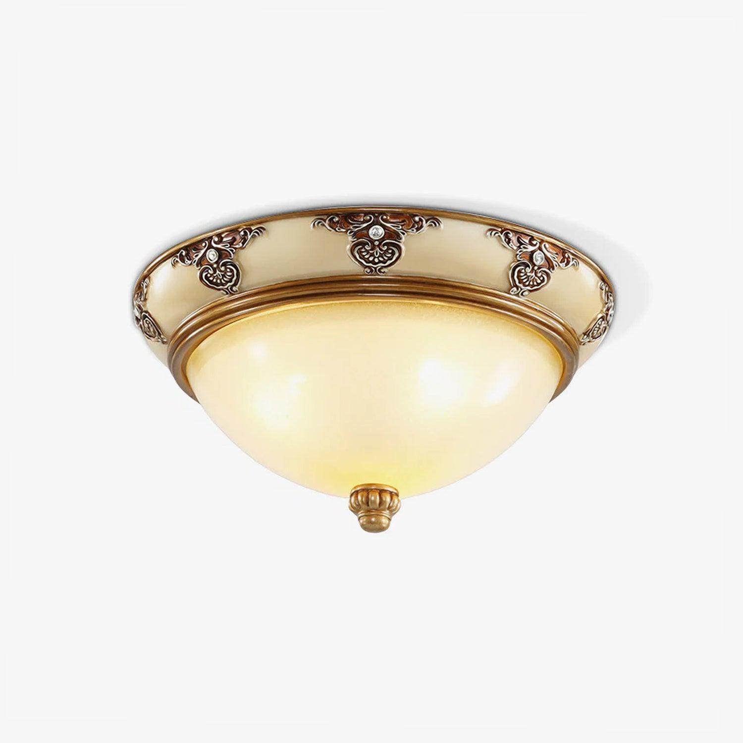Solara Lampe Plafonnier en Verre Opale Antique Vintage - Neutralighting