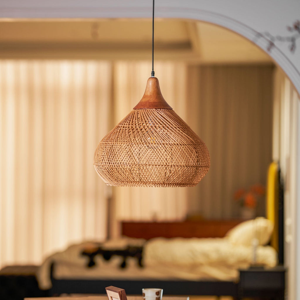 Solavn Lampe suspendue en bois de rotin - Neutralighting