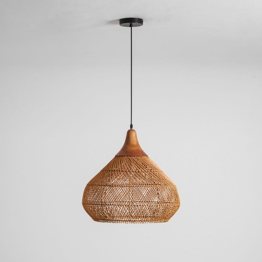 Solavn Lampe suspendue en bois de rotin - Neutralighting