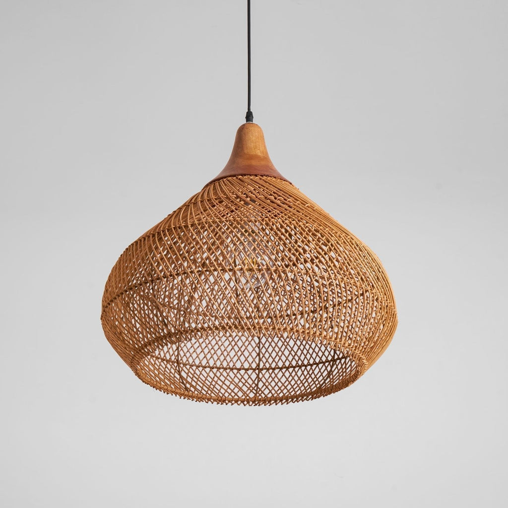 Solavn Lampe suspendue en bois de rotin - Neutralighting