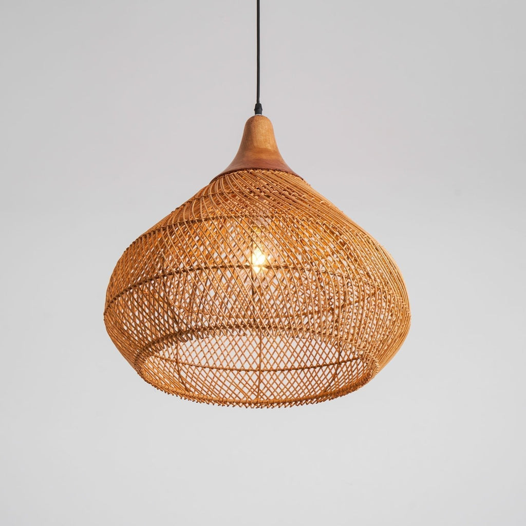 Solavn Lampe suspendue en bois de rotin - Neutralighting
