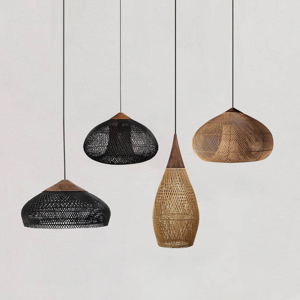 Solavn Lampe suspendue en bois de rotin - Neutralighting