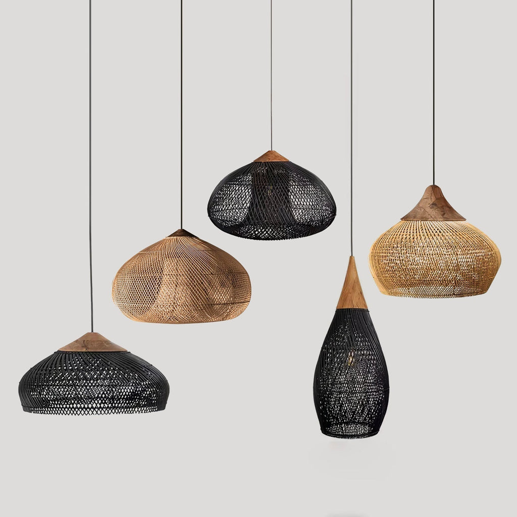 Solavn Lampe suspendue en bois de rotin - Neutralighting