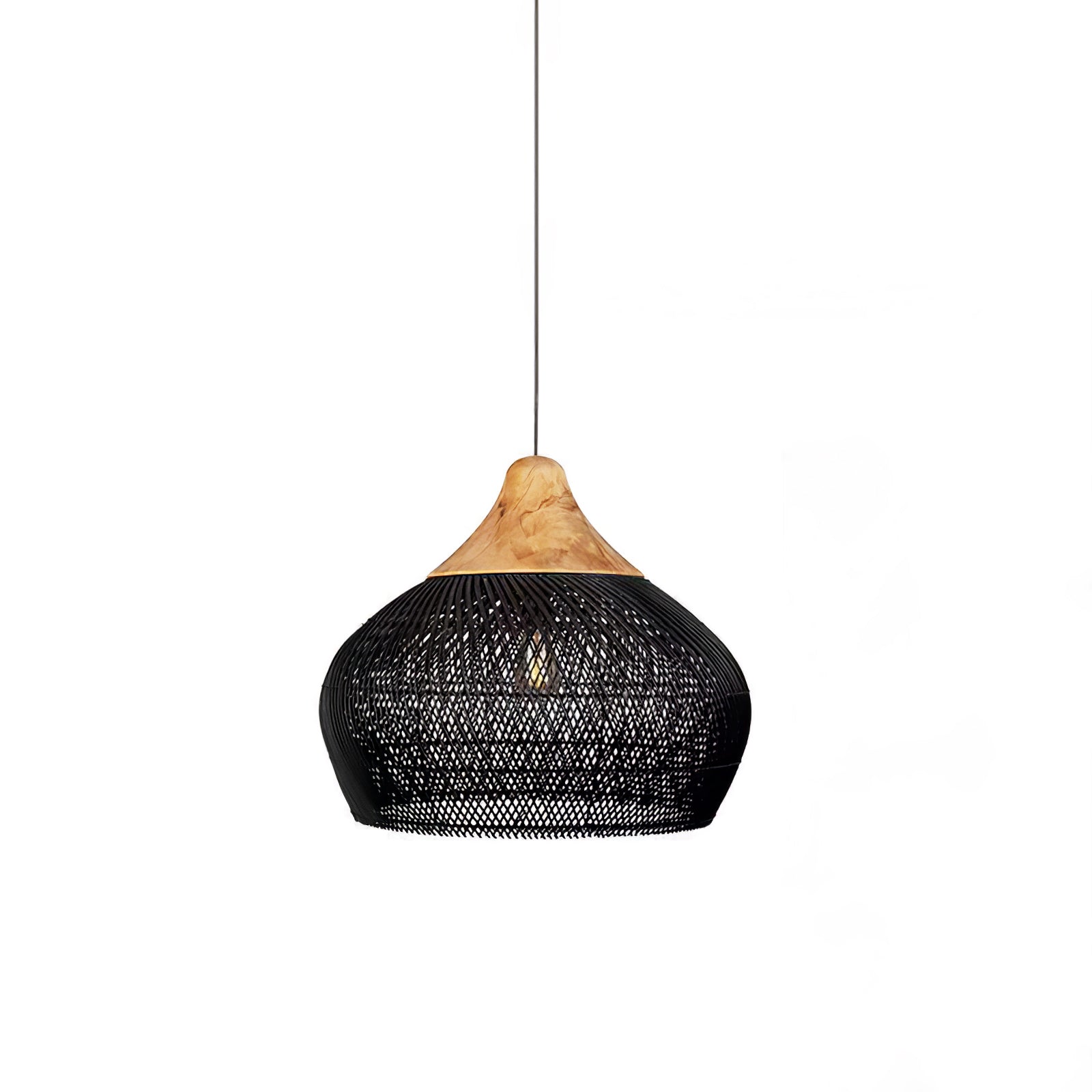 Solavn Lampe suspendue en bois de rotin - Neutralighting