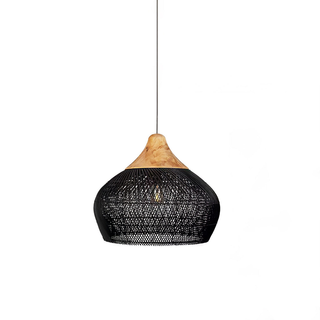 Solavn Lampe suspendue en bois de rotin - Neutralighting
