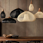 Evelyn Suspension en Rotin Tressé pour Salon - Neutralighting