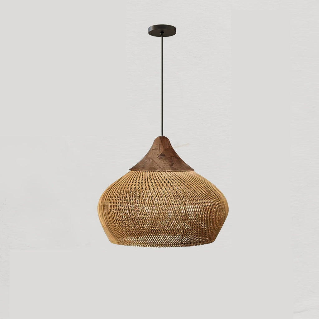Evelyn Suspension en Rotin Tressé pour Salon - Neutralighting
