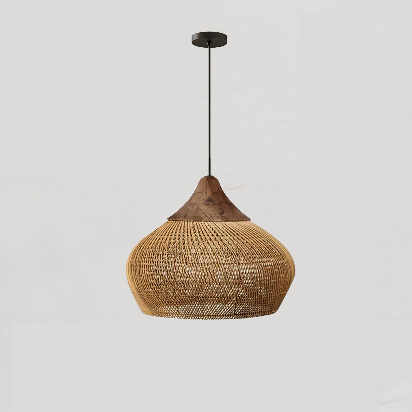 Evelyn Suspension en Rotin Tressé pour Salon - Neutralighting