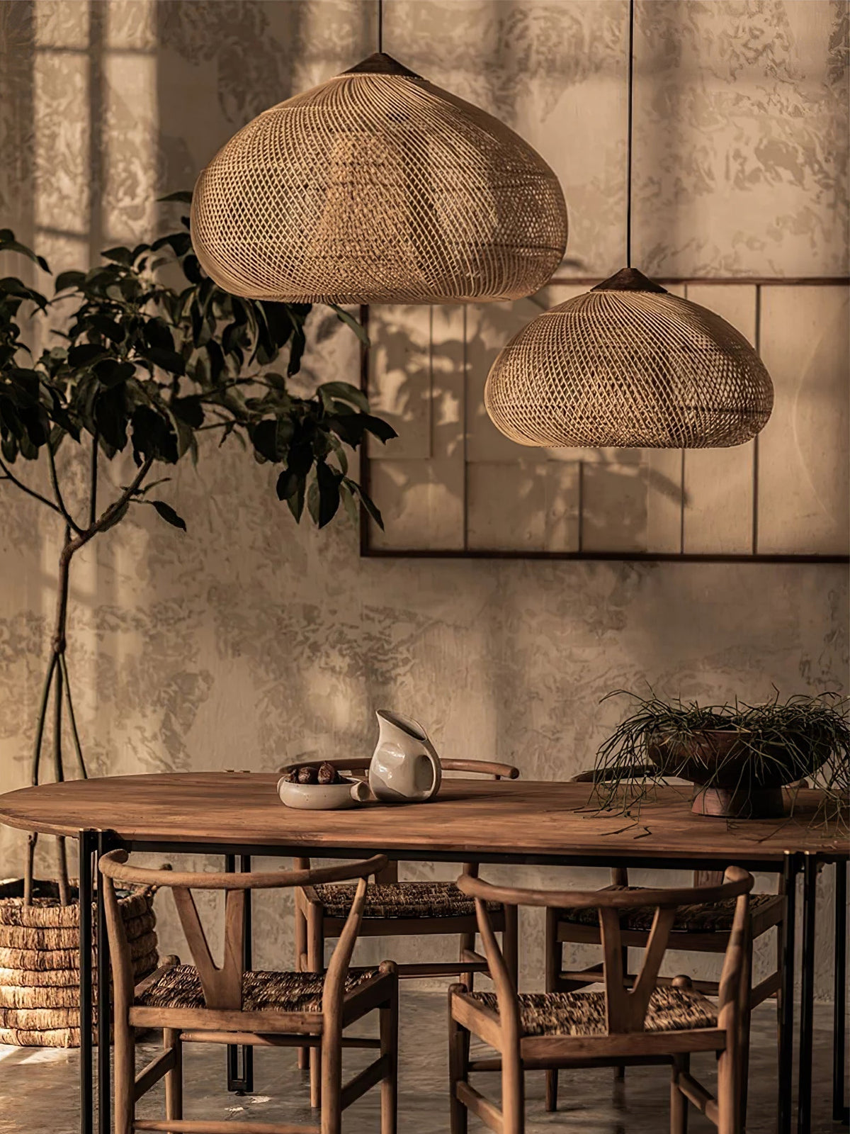 Solavn Lampe suspendue en bois de rotin - Neutralighting