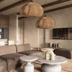 Evelyn Suspension en Rotin Tressé pour Salon - Neutralighting