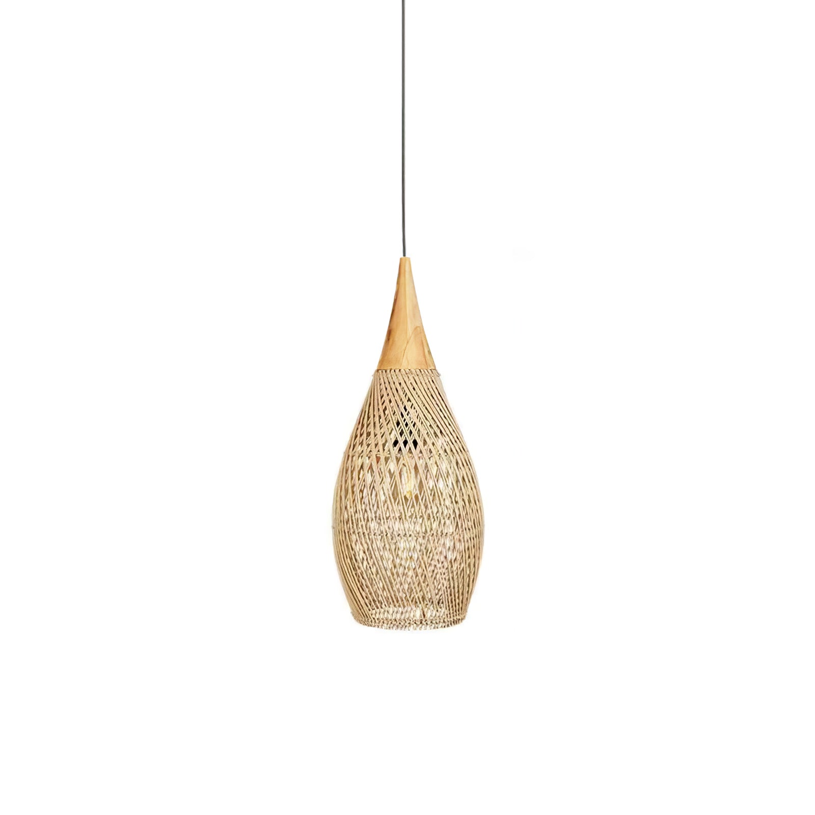 Solavn Lampe suspendue en bois de rotin - Neutralighting