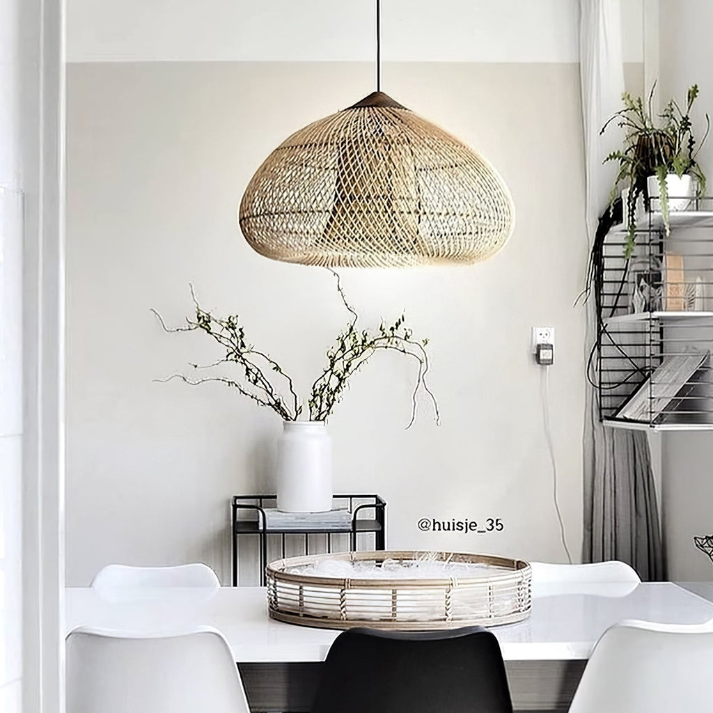 Solavn Lampe suspendue en bois de rotin - Neutralighting