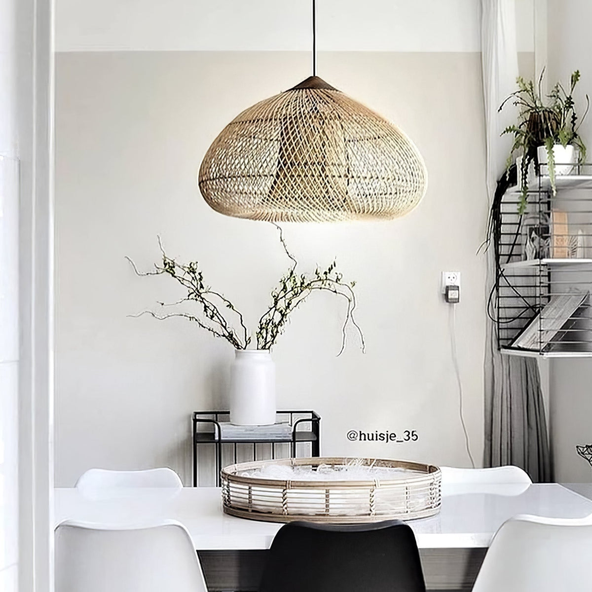 Solavn Lampe suspendue en bois de rotin - Neutralighting