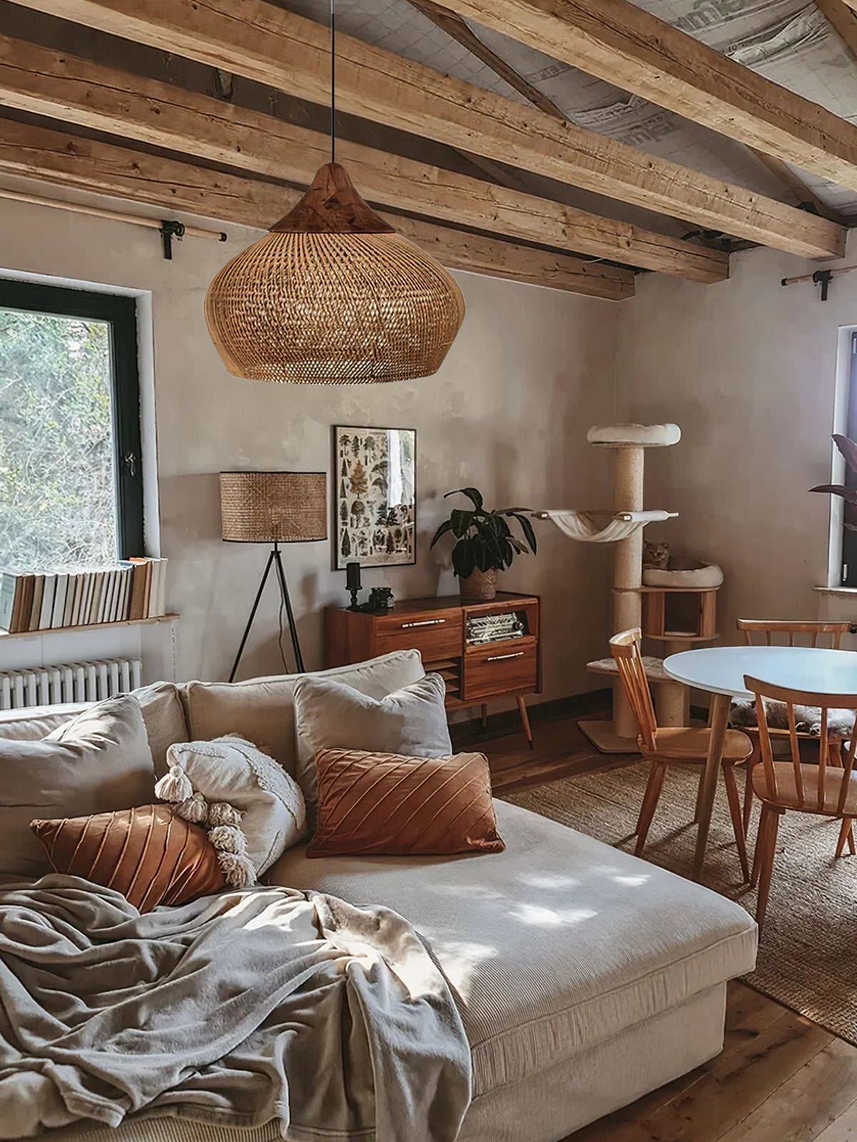 Solavn Lampe suspendue en bois de rotin - Neutralighting