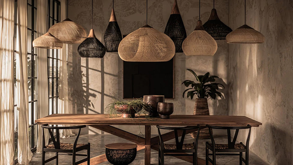 Solavn Lampe suspendue en bois de rotin - Neutralighting