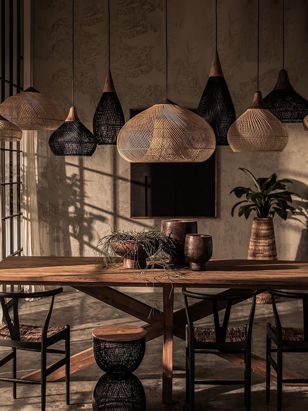 Solavn Lampe suspendue en bois de rotin - Neutralighting