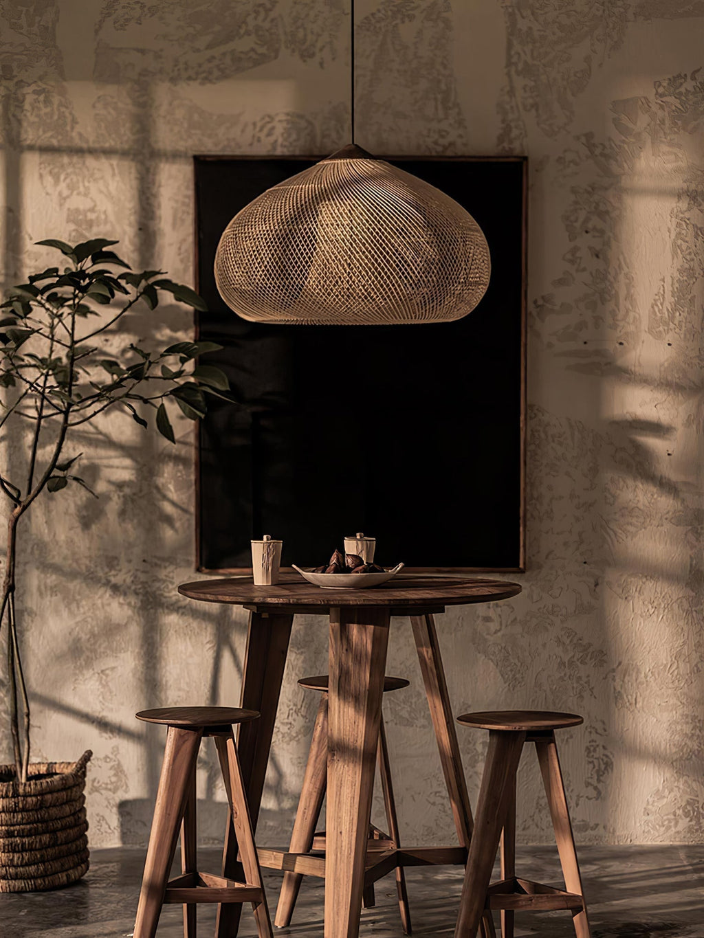 Solavn Lampe suspendue en bois de rotin - Neutralighting