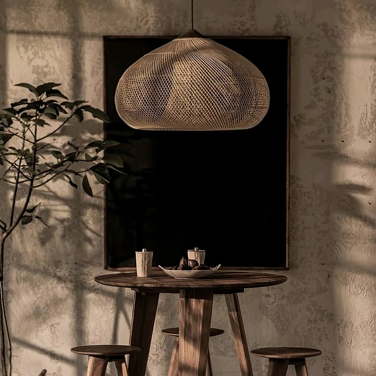 Solavn Lampe suspendue en bois de rotin - Neutralighting