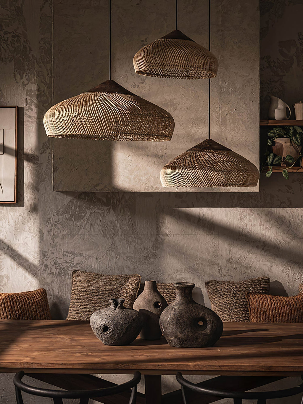 Solavn Lampe suspendue en bois de rotin - Neutralighting
