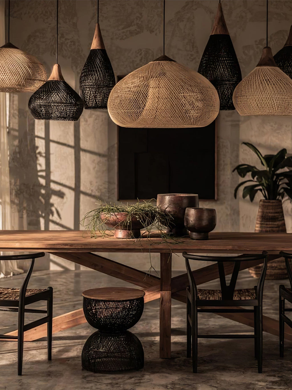 Solavn Lampe suspendue en bois de rotin - Neutralighting
