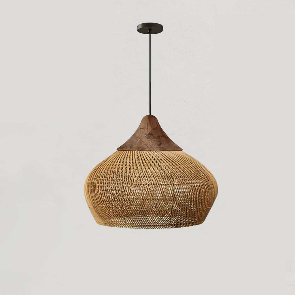 Evelyn Suspension en Rotin Tressé pour Salon - Neutralighting