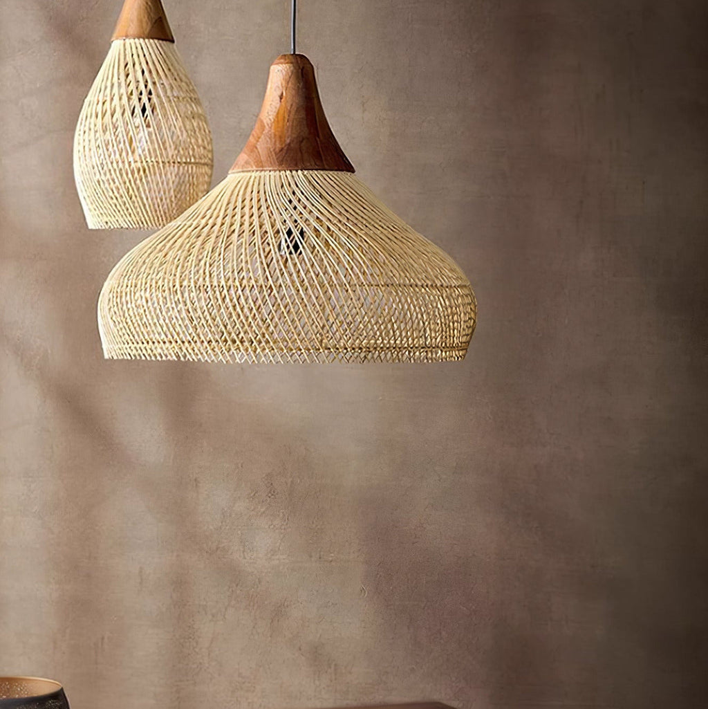 Evelyn Suspension en Rotin Tressé pour Salon - Neutralighting