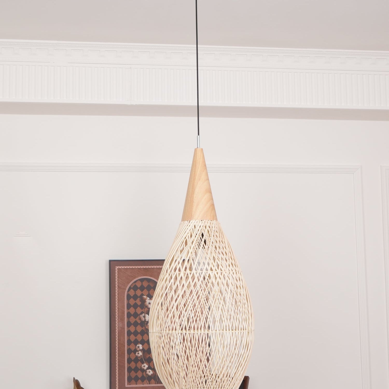 Evelyn Suspension en Rotin Tressé pour Salon - Neutralighting