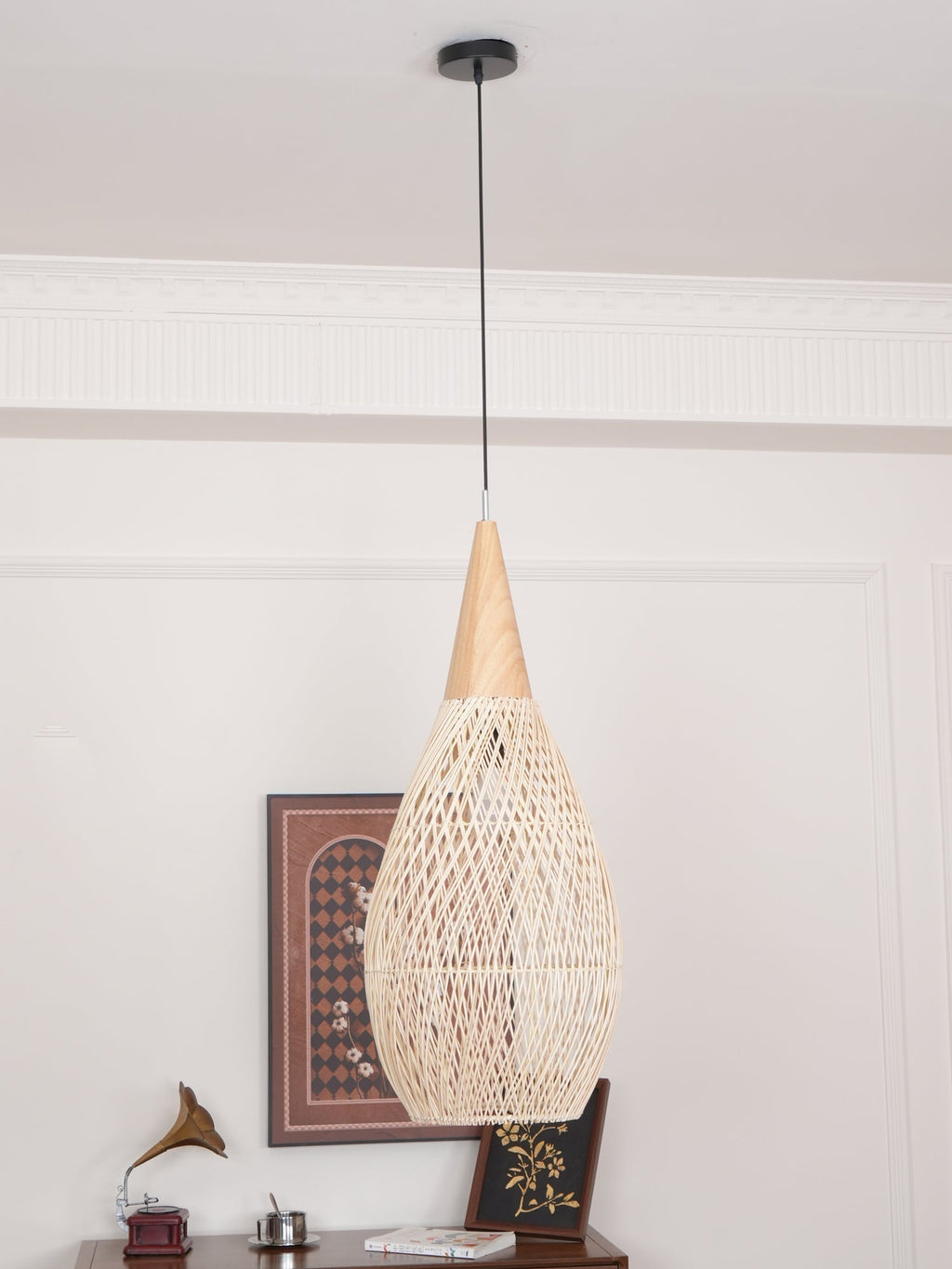 Solavn Lampe suspendue en bois de rotin - Neutralighting