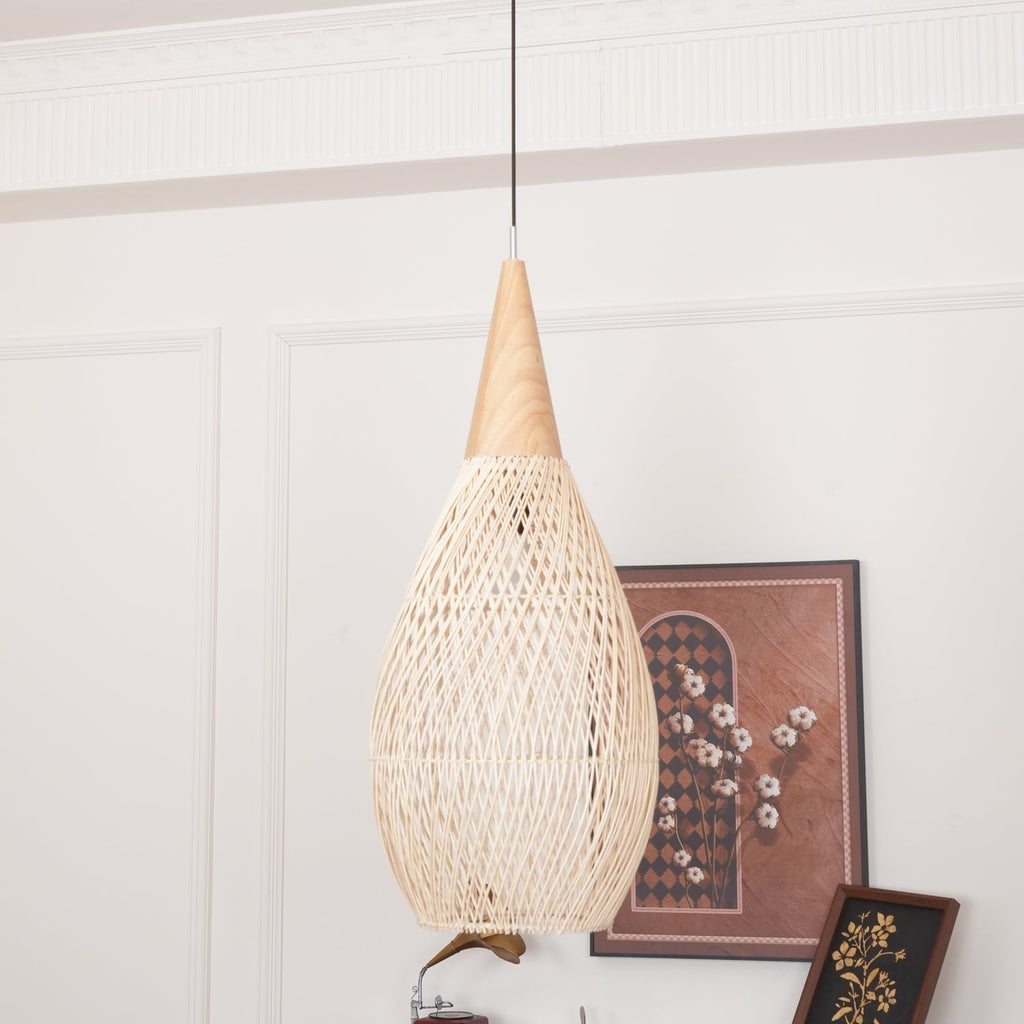 Solavn Lampe suspendue en bois de rotin - Neutralighting