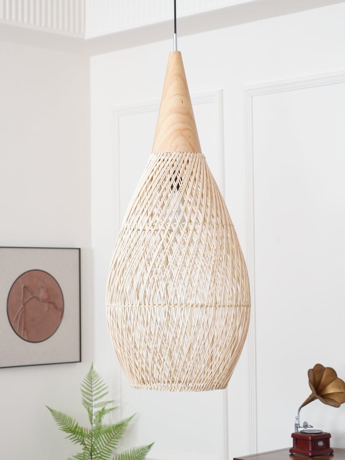 Solavn Lampe suspendue en bois de rotin - Neutralighting