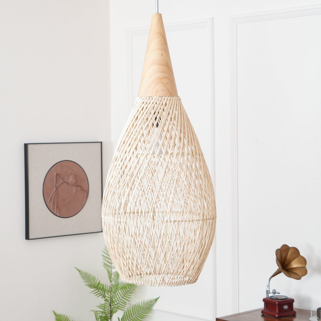 Solavn Lampe suspendue en bois de rotin - Neutralighting